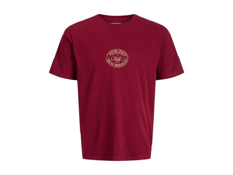Мъжка тениска с къс ръкав Jack & Jones JORRETRO TEE SS CREW NECK SMU 12288009 Червен