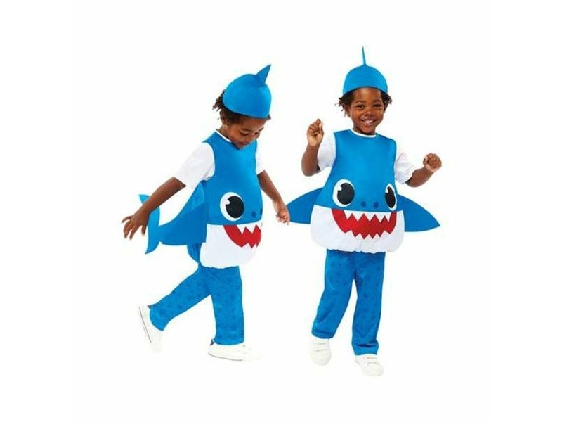 Маскировъчен костюм за деца Baby Shark Син 3 Части
