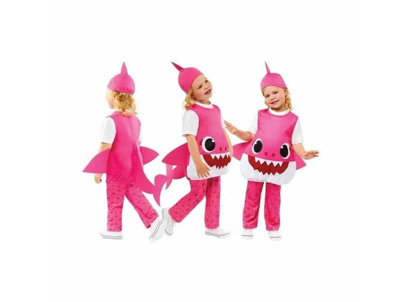 Маскировъчен костюм за деца Baby Shark Розов 3 Части