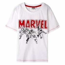 Детска тениска с къс ръкав Marvel Бял