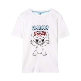 Детска тениска с къс ръкав Stitch Бял