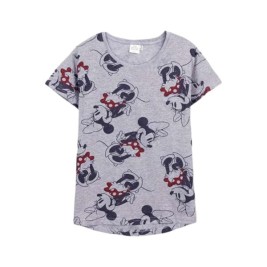 Дамска тениска с къс ръкав Minnie Mouse Сив
