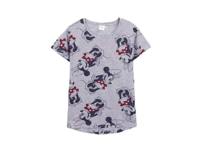 Дамска тениска с къс ръкав Minnie Mouse Сив