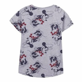 Дамска тениска с къс ръкав Minnie Mouse Сив