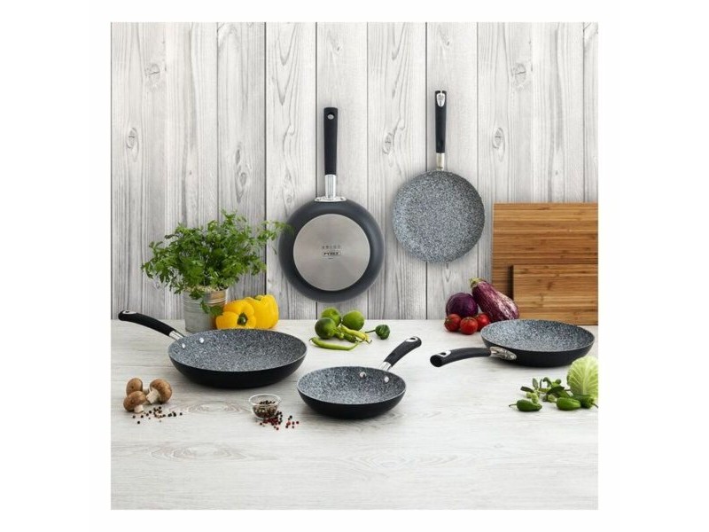 Тиган с Незалепващо Покритие Pyrex Artic Сив Метал Стомана