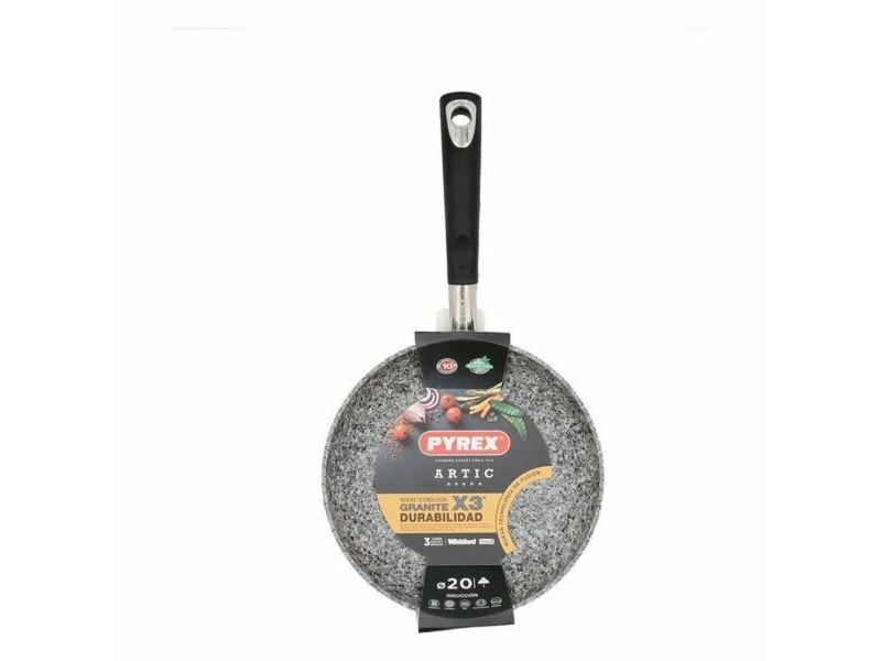 Тиган с Незалепващо Покритие Pyrex Artic Сив Метал Стомана