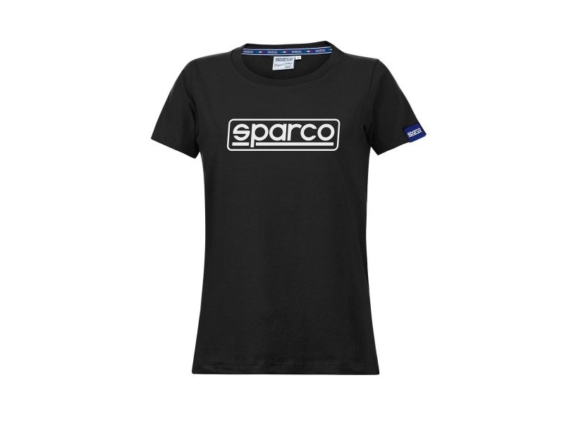 Дамска тениска с къс ръкав Sparco LADY FRAME Черен (S)
