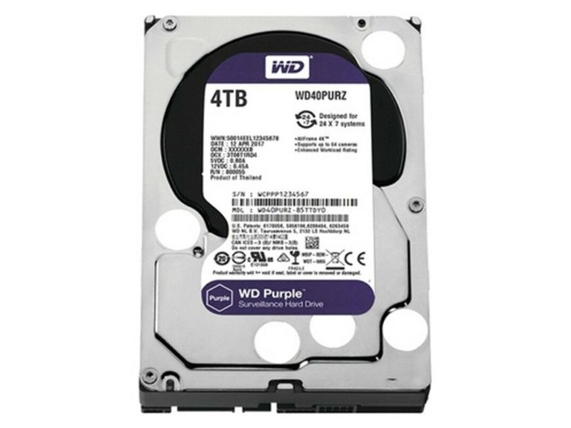 Твърд диск Western Digital SATA PURPLE 3,5