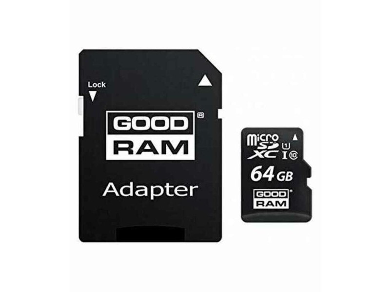 Mикро SD карта памет с адаптер GoodRam UHS-I Клас 10 100 Mb/s