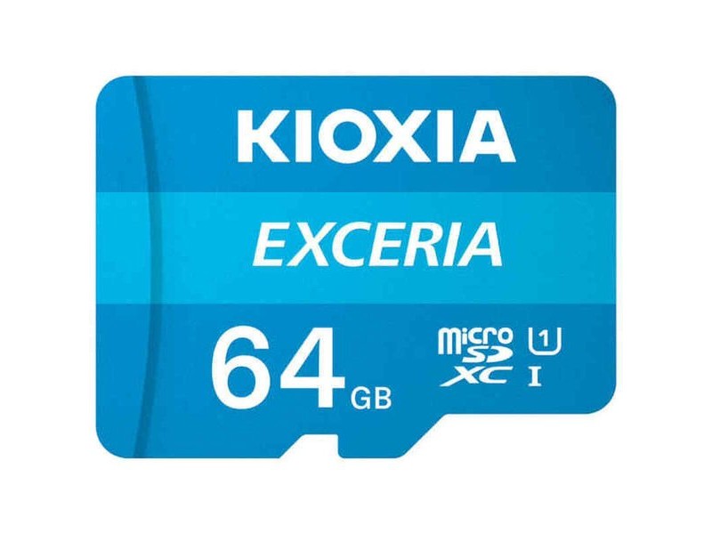 Mикро SD карта памет с адаптер Kioxia Exceria UHS-I Клас 10 Син