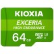 Mикро SD карта памет с адаптер Kioxia Exceria High Endurance Клас 10 UHS-I U3 Зелен