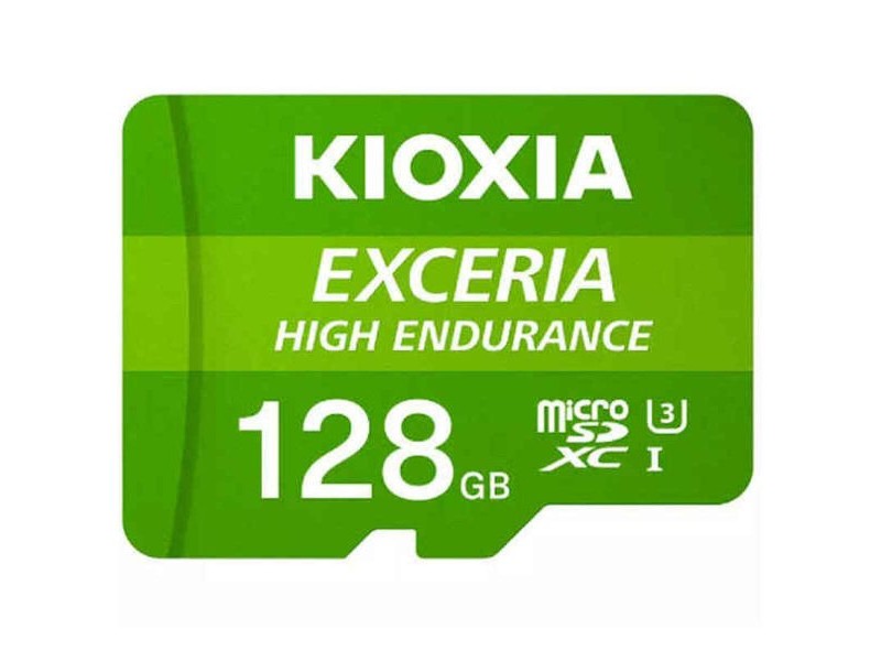 Mикро SD карта памет с адаптер Kioxia Exceria High Endurance Клас 10 UHS-I U3 Зелен