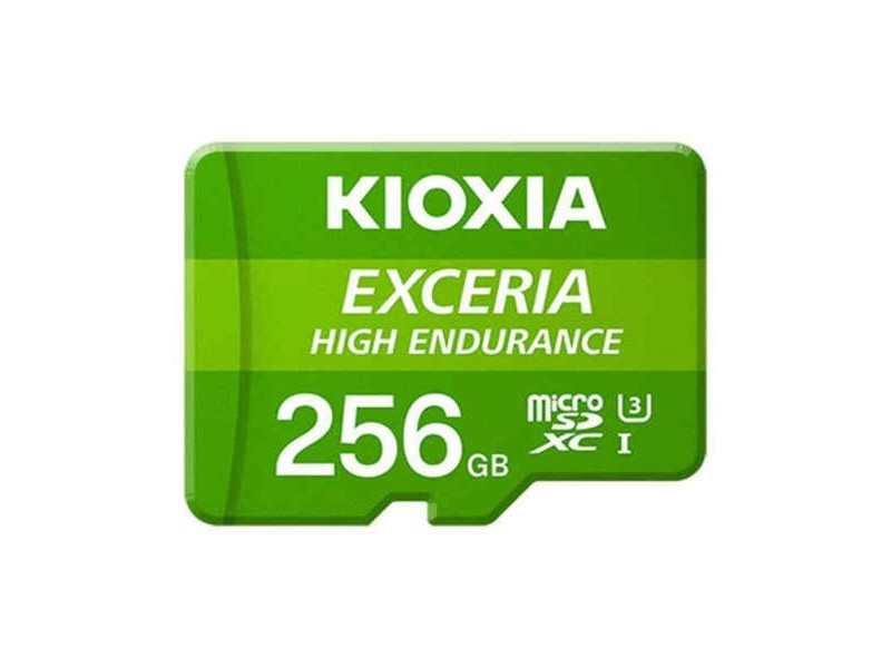 Mикро SD карта памет с адаптер Kioxia Exceria High Endurance Клас 10 UHS-I U3 Зелен