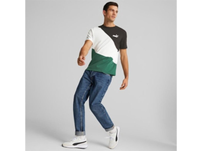 Тениска Puma Power Cat Зелен Мъже