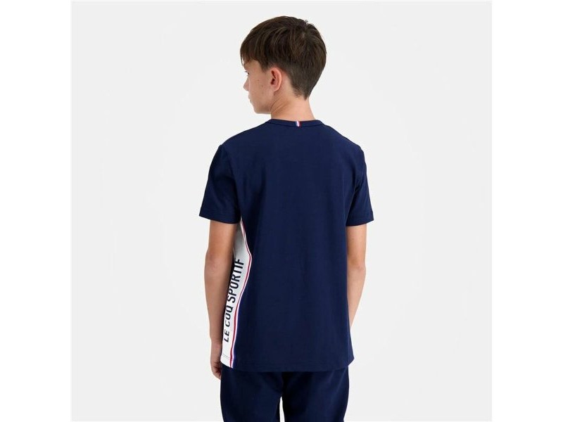 Детска тениска с къс ръкав Le coq sportif N°1 Tricolore Син