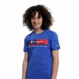 Детска тениска с къс ръкав Champion Crewneck  Син