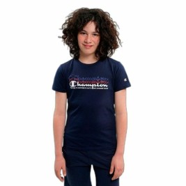 Детска тениска с къс ръкав Champion Crewneck  Син