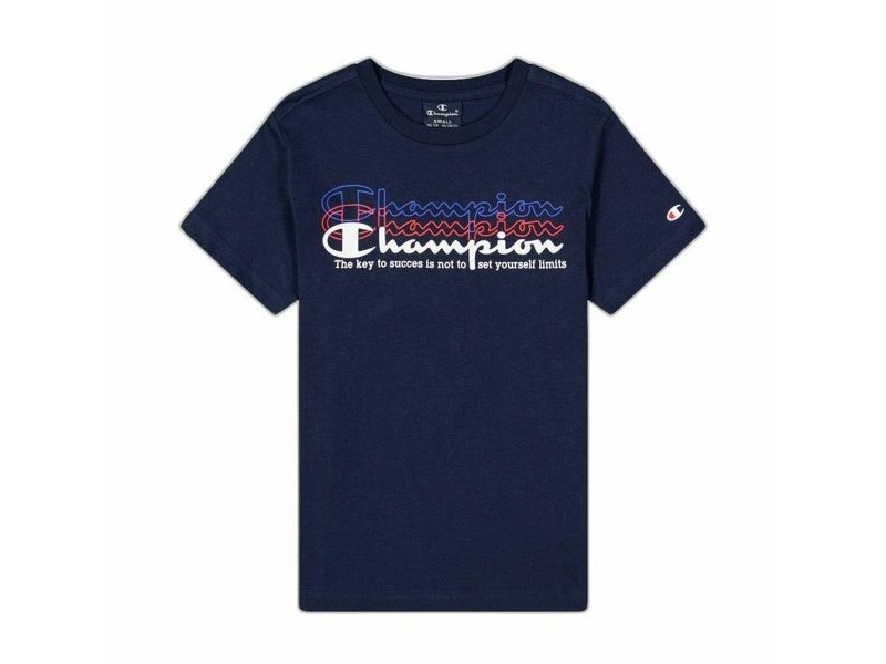 Детска тениска с къс ръкав Champion Crewneck  Син