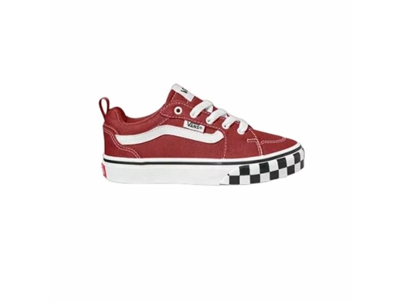Детски всекидневни маратонки Vans Filmore Check Bumper Dark Тъмно червен