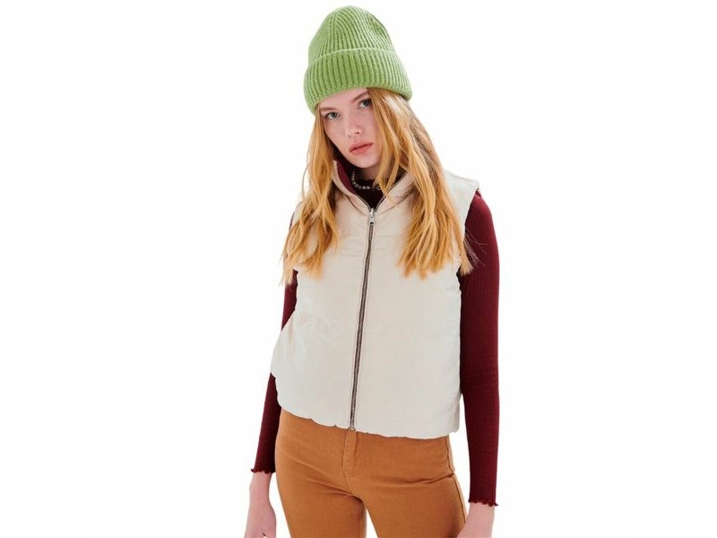 Женска Жилетка 24COLOURS Червен Бежов