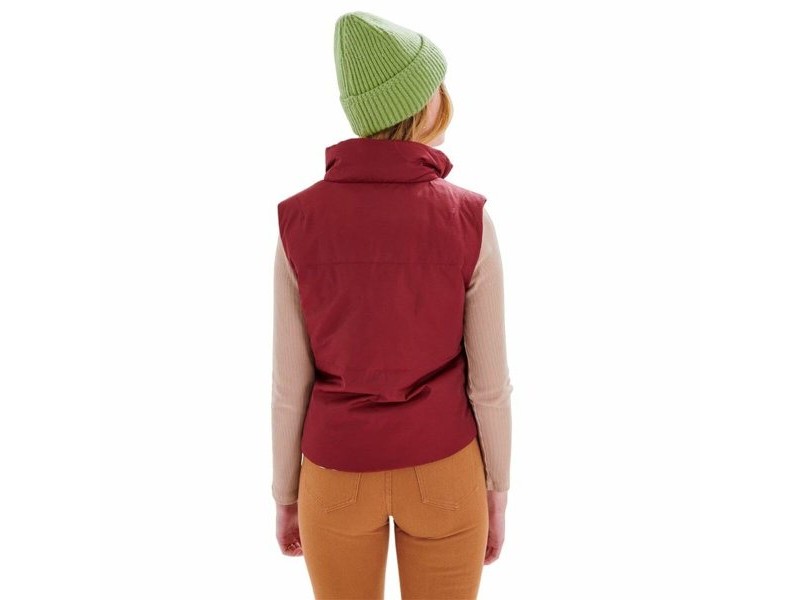 Женска Жилетка 24COLOURS Червен Бежов
