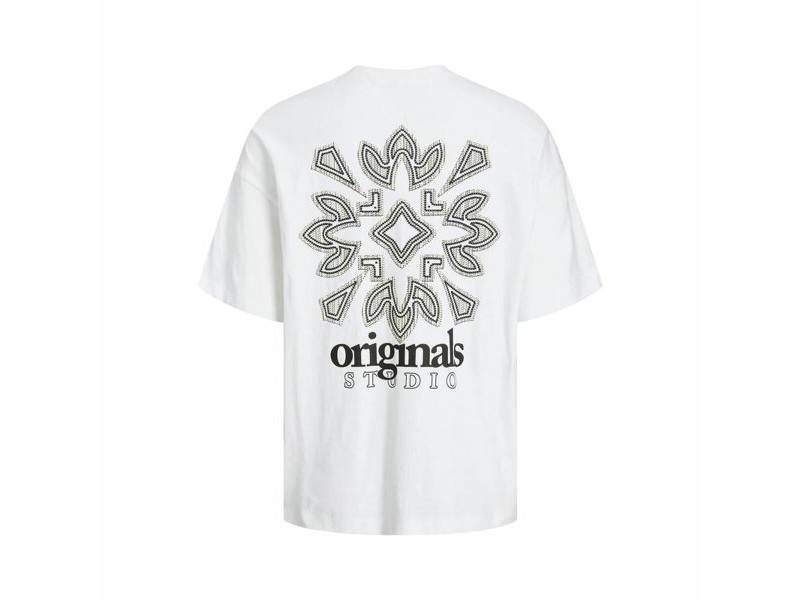 Мъжка тениска с къс ръкав Jack & Jones bari Back Бял Мъже