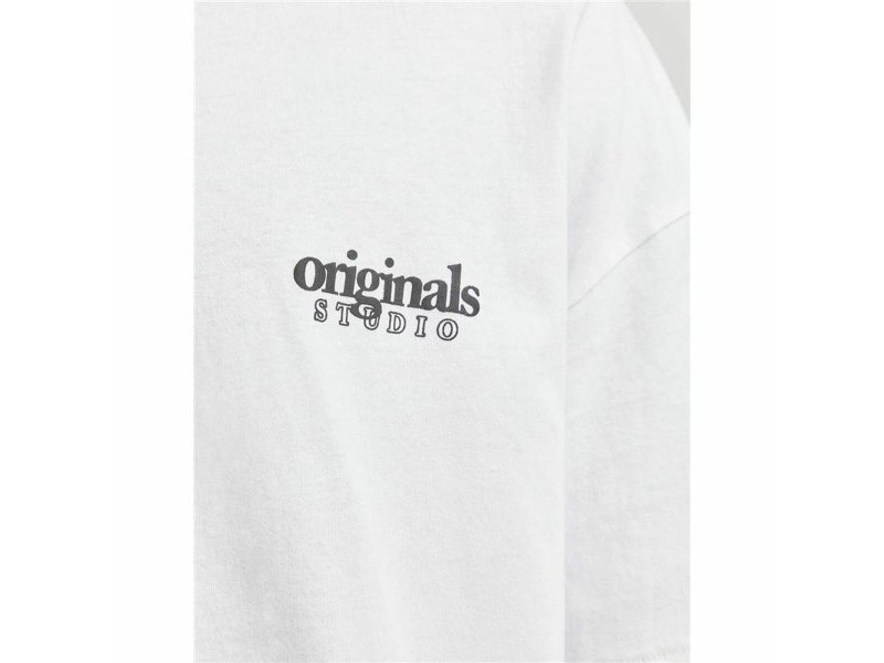 Мъжка тениска с къс ръкав Jack & Jones bari Back Бял Мъже