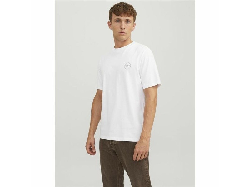 Мъжка тениска с къс ръкав Jack & Jones lushield Бял Мъже Мъжка тениска с къс ръкав Jack & Jones lushield Бял Мъже