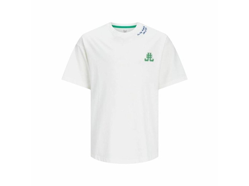 Детски Тениска с къс ръкав Jack & Jones Jorcole Back Print Бял Зелен
