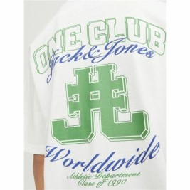 Детски Тениска с къс ръкав Jack & Jones Jorcole Back Print Бял Зелен