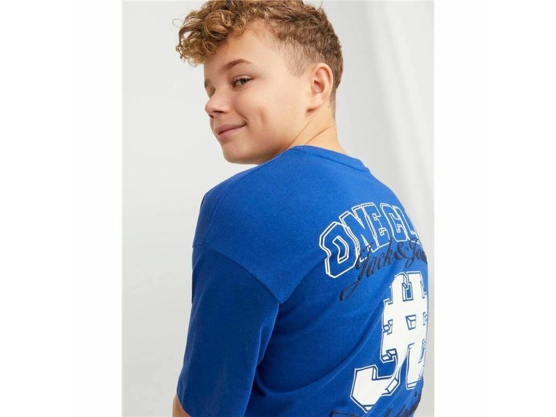Детски Тениска с къс ръкав Jack & Jones Jorcole Back Print Тъмно синьо