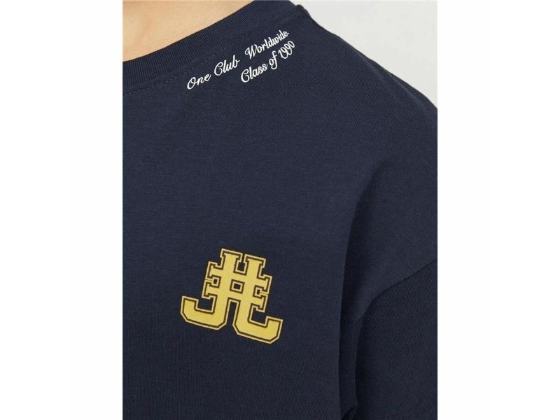 Детски Тениска с къс ръкав Jack & Jones Jorcole Back Print Морско син