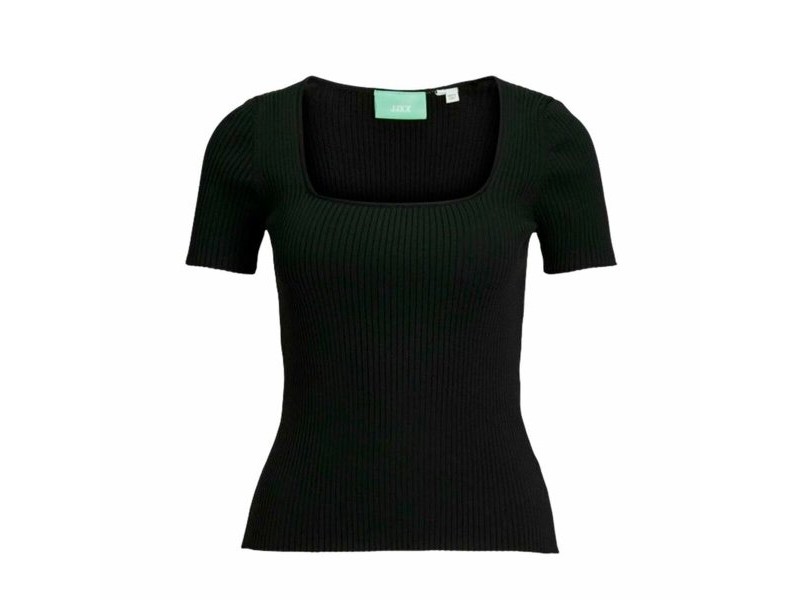 Дамска тениска с къс ръкав Jack & Jones Jxsky Ss Knit Черен