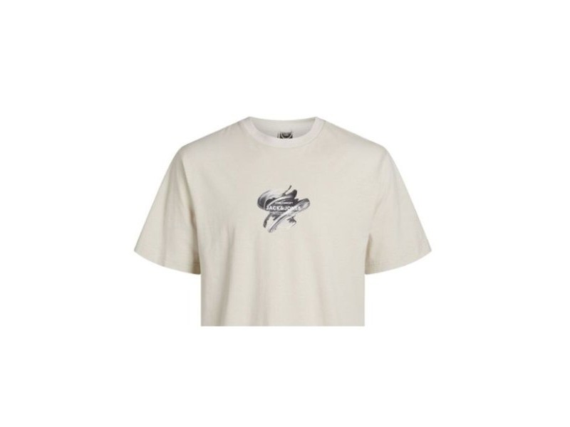 Детска тениска с къс ръкав Jack & Jones Jcotint Tee Ss Crew Бежов