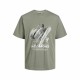 Детска тениска с къс ръкав Jack & Jones Jcotint Tee Ss Каки