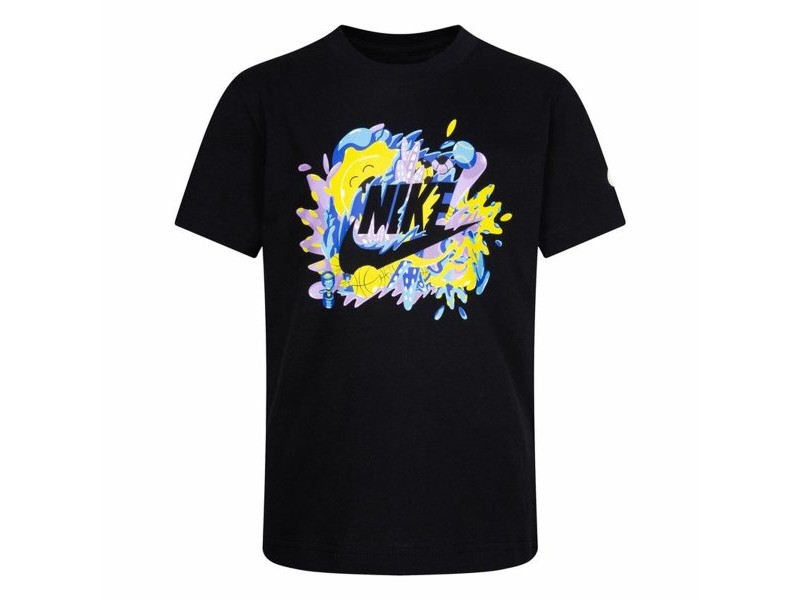 Детски Тениска с къс ръкав Nike Sport Splash  Черен