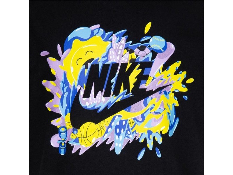 Детски Тениска с къс ръкав Nike Sport Splash  Черен