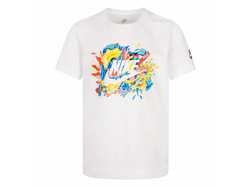Детски Тениска с къс ръкав Nike Sport Splash  Бял