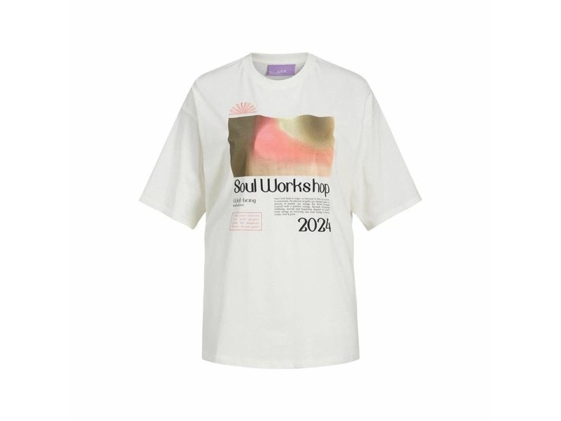 Дамска тениска с къс ръкав Jack & Jones Jxpaige Бял