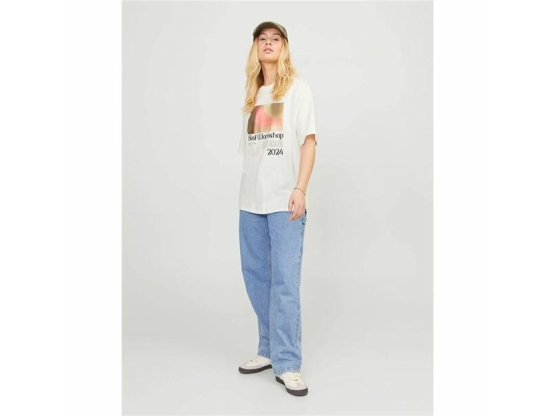 Дамска тениска с къс ръкав Jack & Jones Jxpaige Бял