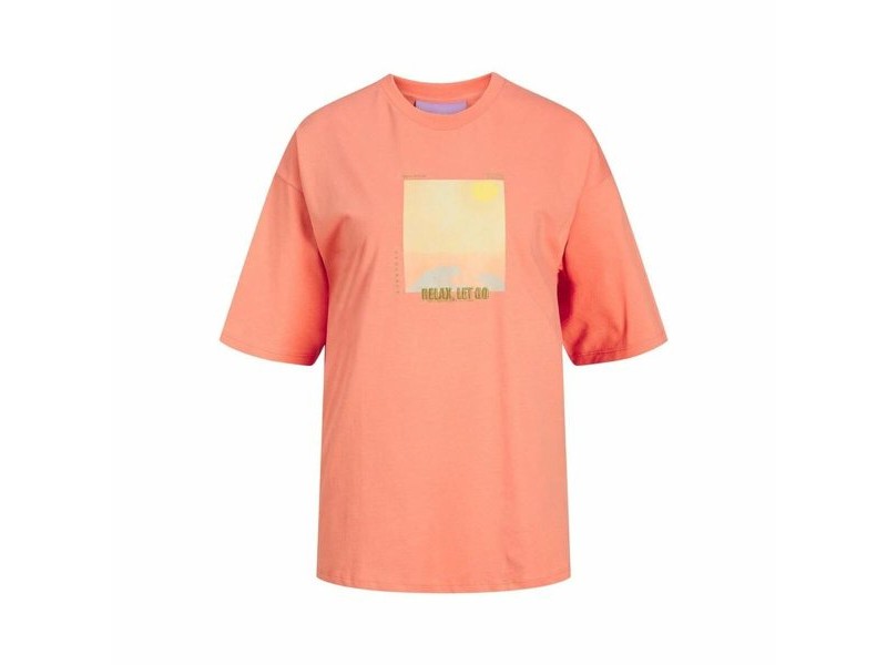 Дамска тениска с къс ръкав Jack & Jones Jxpaige Оранжев