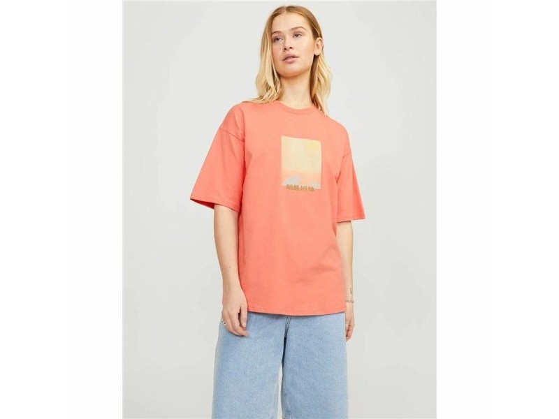 Дамска тениска с къс ръкав Jack & Jones Jxpaige Оранжев