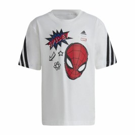 Детски Тениска с къс ръкав Adidas Spider-Man Бял