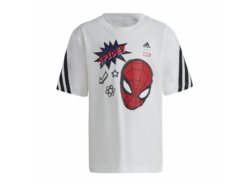 Детски Тениска с къс ръкав Adidas Spider-Man Бял