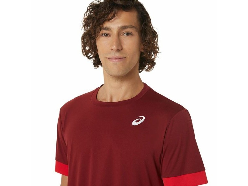Мъжка тениска с къс ръкав Asics Court Тъмно червен Тенис