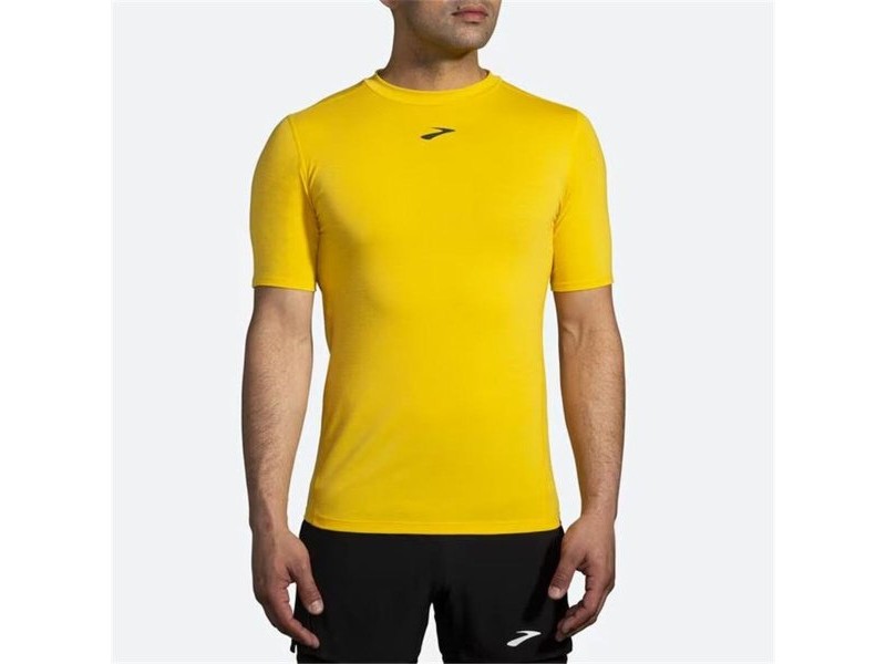 Мъжка тениска с къс ръкав Brooks High Point Жълт