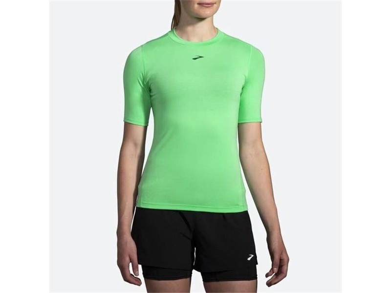 Дамска тениска с къс ръкав Brooks High Point Зелен