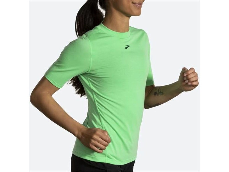 Дамска тениска с къс ръкав Brooks High Point Зелен