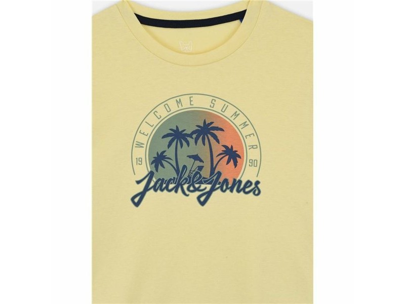 Детски Тениска с къс ръкав Jack & Jones Jjsummer Smu Vibe Tee Жълт Детски Тениска с къс ръкав Jack & Jones Jjsummer Smu Vibe Tee Жълт