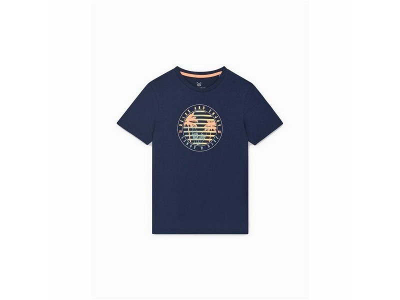Детски Тениска с къс ръкав Jack & Jones Jjsummer Smu Vibe Tee Морско син